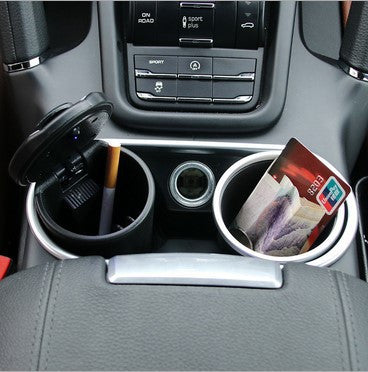Car Ashtray Two-In-One Car Ashtray LED Light With Light